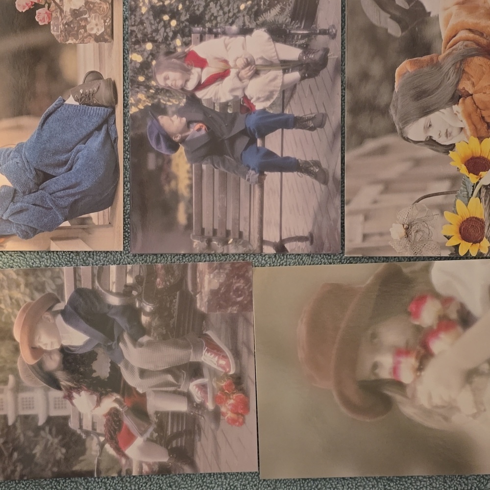 Kute Kids Vintage Style Children's Photo Collage Blank Cards/envelopes.